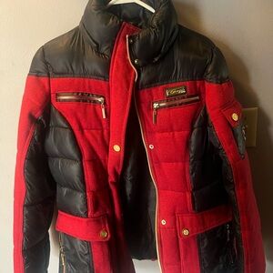 COOGI Red and Black Puffer Jacket